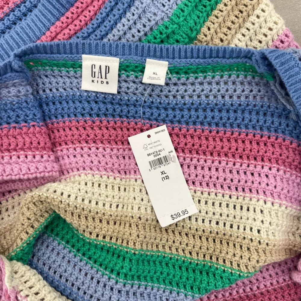 GAP‎ Kids Multicolor Crochet Tank Top size xl H70